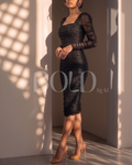 Short black chiffon dress