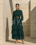Chiffon Ruffled Layered Dress