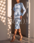 Short baby blue dress